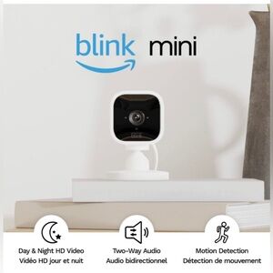 Blink Mini - Compact indoor plug-in smart security camera,
1080p HD